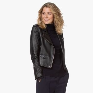IRO Ashville Leather Biker Jacket Black FR40/M